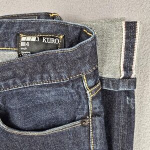 Kuro Diamante Jeans Mens 32x30 Blue Selvedge Straight Leg Denim Made In Japan